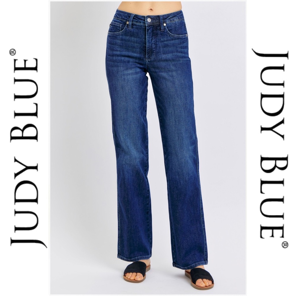 JUDY BLUE | Mid-Rise Tummy Control Classic Straight Jeans - Style #88861